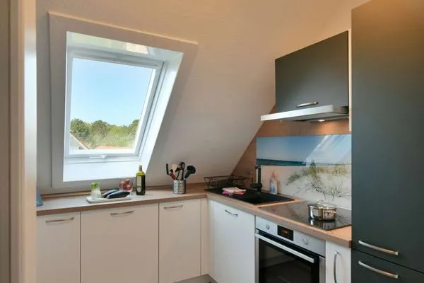 Küche / Küchenzeile Haus Dünenrose Ferienwohnung Strandläufer
