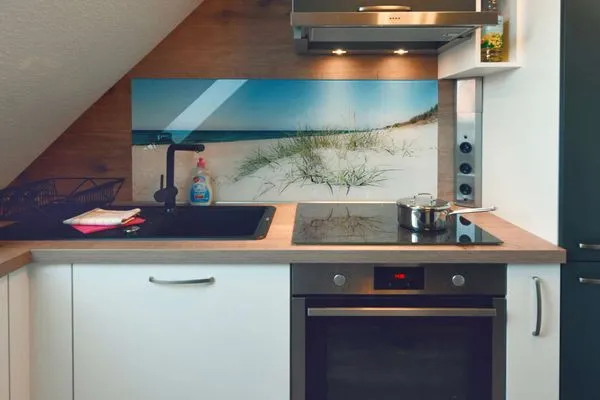 Küche / Küchenzeile Haus Dünenrose Ferienwohnung Strandläufer