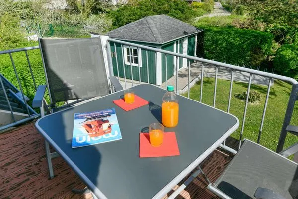 Balkon Haus Dünenrose Ferienwohnung Inselnest