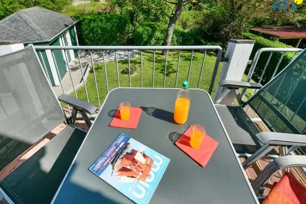 Balkon Haus Dünenrose Ferienwohnung Inselnest