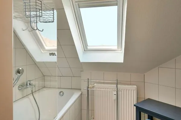 Badezimmer Haus Dünenrose Ferienwohnung Inselnest