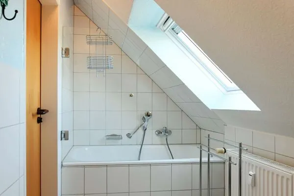 Badezimmer Haus Dünenrose Ferienwohnung Inselnest