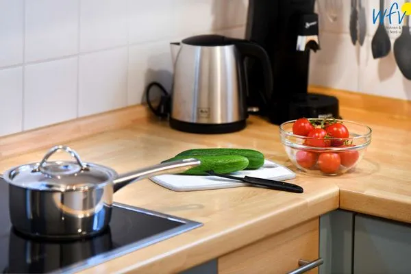 Küche / Küchenzeile Ferienhäuser Siedlerstraße 11 Ferienhaus Nordseeglück 11.6