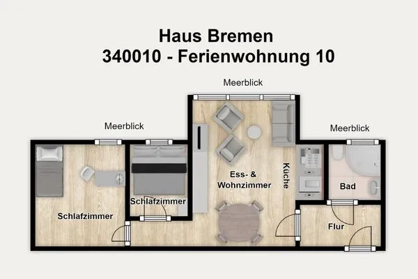 Grundriss Haus Bremen Ferienwohnung 10