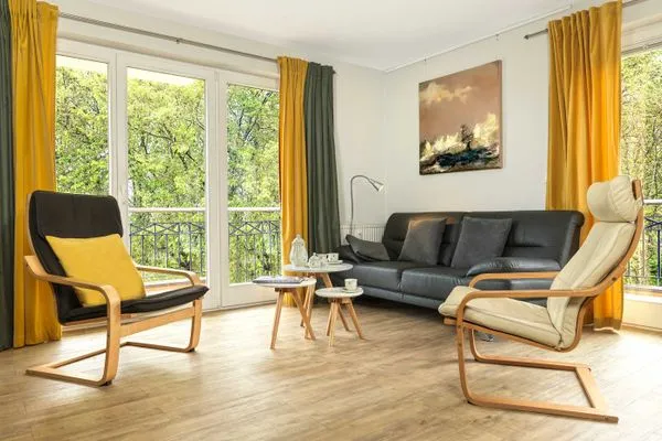 Wohnzimmer Ostsee Residenz Meeresblick Atelierwohnung Concha