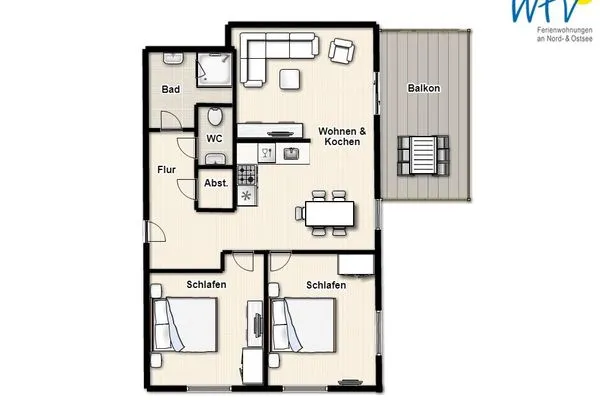 Grundriss Haus Anna Ferienwohnung 6
