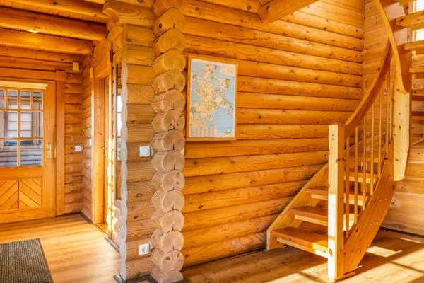 Wohnzimmer  Blockhaus Robinson Crusoe - 1. Reihe Meerblick