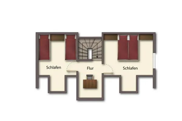 Grundriss  Blockhaus Alexander von Humboldt - 2. Reihe Meerblick