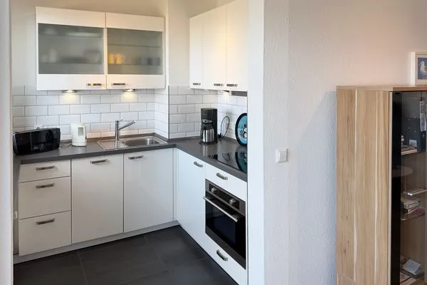 Küche der Ferienwohnung Anneliese in Wittdün auf Amrum Haus Nordenlicht Ferienwohnung "Kiek-an"