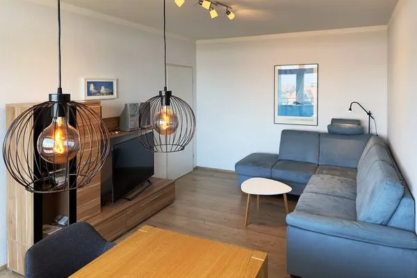 Wohnzimmer der Ferienwohnung Anneliese in Wittdün auf Amrum Haus Nordenlicht Ferienwohnung "Kiek-an"