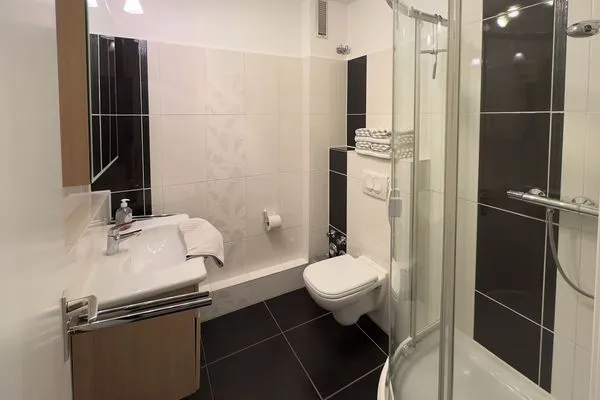 Badezimmer der Ferienwohnung Anneliese in Wittdün auf Amrum Haus Nordenlicht Ferienwohnung "Kiek-an"