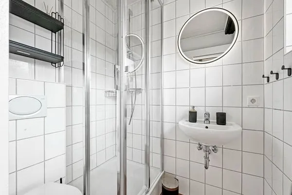 Badezimmer  Traumhaftes Ferienhaus für bis zu 6. Personen mit Blick und Zugang zur Schlei