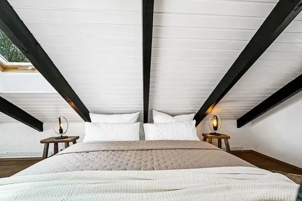 Schlafzimmer  Traumhaftes Ferienhaus für bis zu 6. Personen mit Blick und Zugang zur Schlei