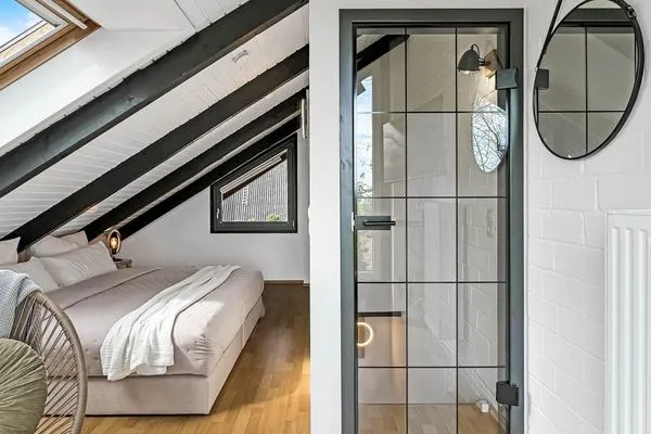Schlafzimmer  Traumhaftes Ferienhaus für bis zu 6. Personen mit Blick und Zugang zur Schlei
