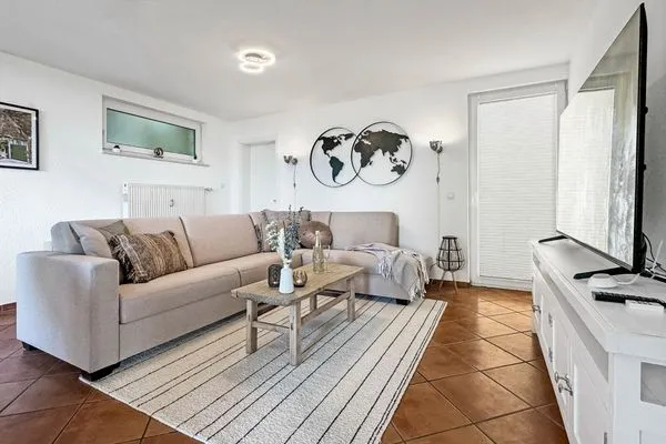 Wohnzimmer  Traumhaftes Ferienhaus für bis zu 6. Personen mit Blick und Zugang zur Schlei