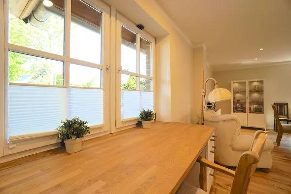 Wohnzimmer  Ferienwohnung Hygge für zwei Personen im Naturpark Hüttener Berge in Ostseenähe