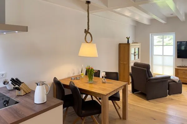 Wohnzimmer Haus Dünenperle Ferienwohnung "Wanderdüne"