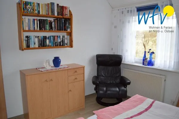 Schlafzimmer Haus Janine Ferienwohnung Dünenblick