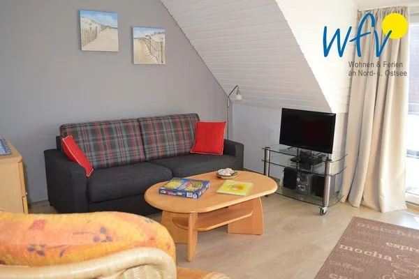 Wohnzimmer Haus Janine Ferienwohnung Dünenblick