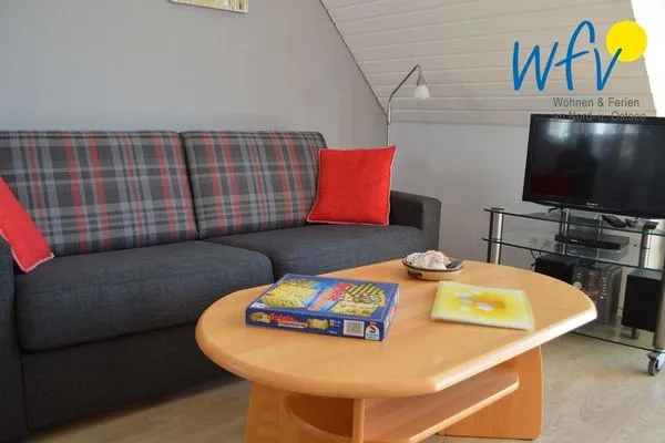 Wohnzimmer Haus Janine Ferienwohnung Dünenblick