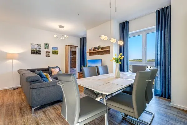 Wohnzimmer  Bernsteinquartier, Whg. 05.61 "Ostseeliegeplatz"