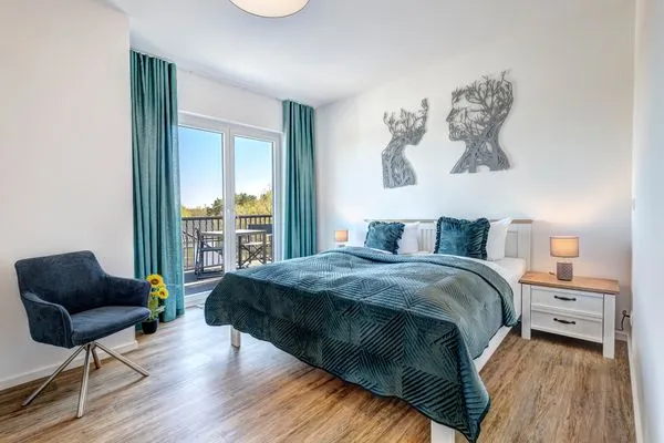 Schlafzimmer  Bernsteinquartier, Whg. 05.61 "Ostseeliegeplatz"