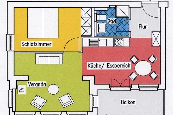 Grundriss  Villa Bismarckshöhe, Whg. Gertrud