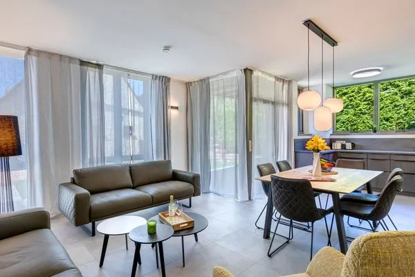 Wohnzimmer  Ferienhaus Waldoase 01