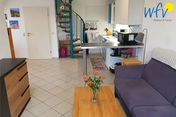 Wohnzimmer Ferienhaus Greune-Stee-Weg 103b Ferienwohnung Inselblick