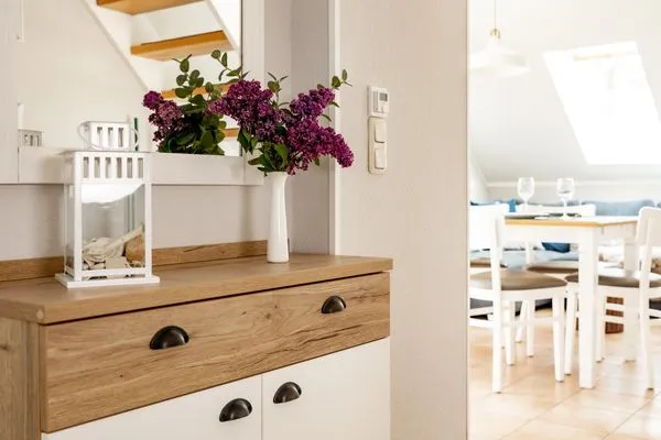 Blick zum Essbereich Residenz am Strand Wohnung 6-80