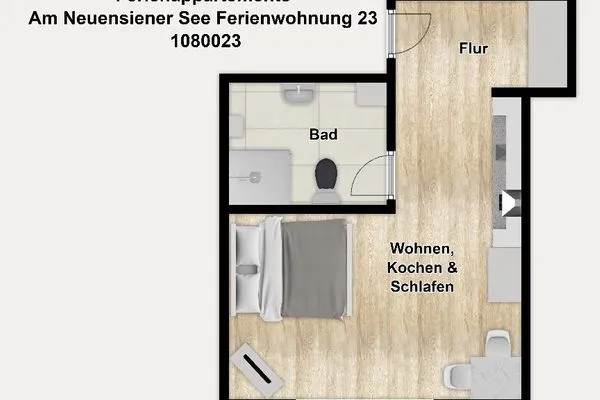 Grundriss Ferienappartements Am Neuensiener See Ferienwohnung 23