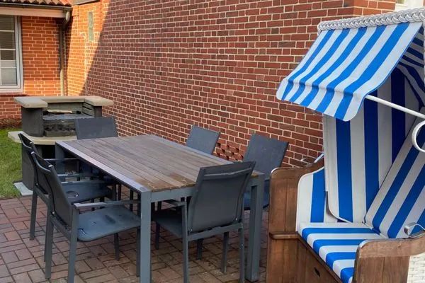 Grillbereich Haus Mittelstraße Ferienwohnung kleines Zauberland