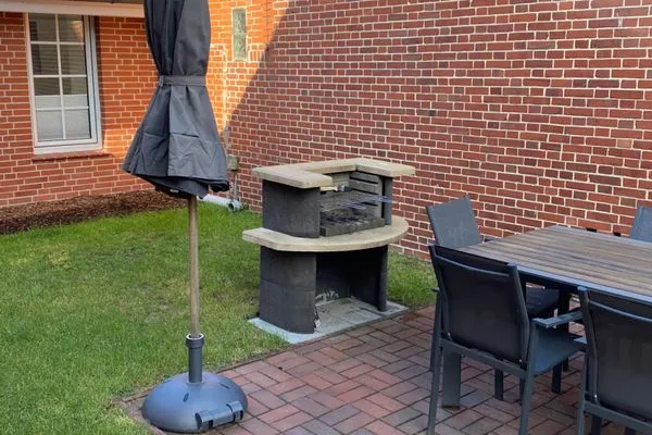 Grillbereich Haus Mittelstraße Ferienwohnung kleines Zauberland