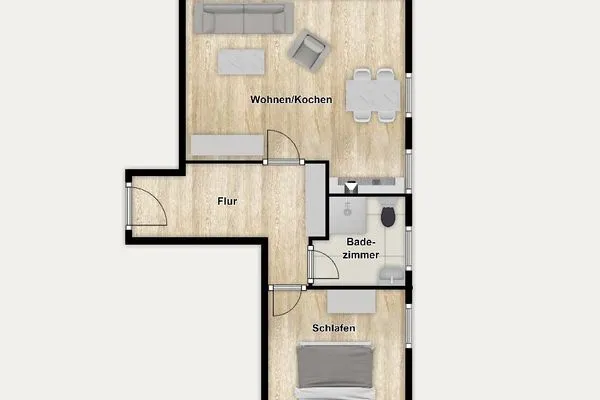 Grundriss Ferienhaus am Gutspark Dranske Ferienwohnung Sonnenrose