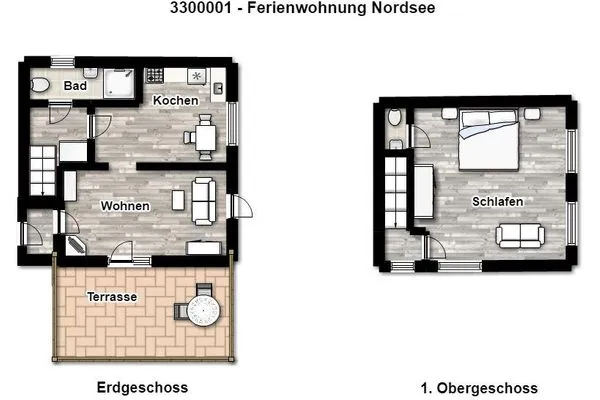 Grundriss Ferienhaus "Kleines Haus Juist" Ferienwohnung Nordsee
