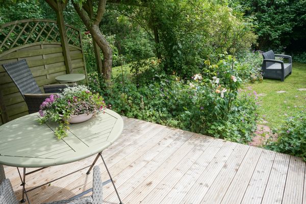  Ferienhaus Katinger Watt Kating / Katingsiel - Terrasse