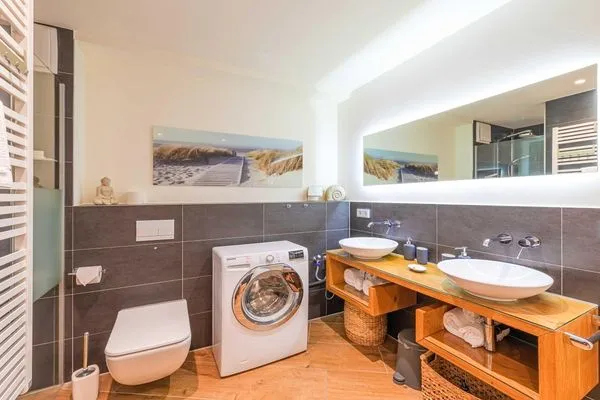 Ferienwohnung Am lütten Meer Hafenresidenz Waren (Müritz) - Badezimmer  Am lütten Meer