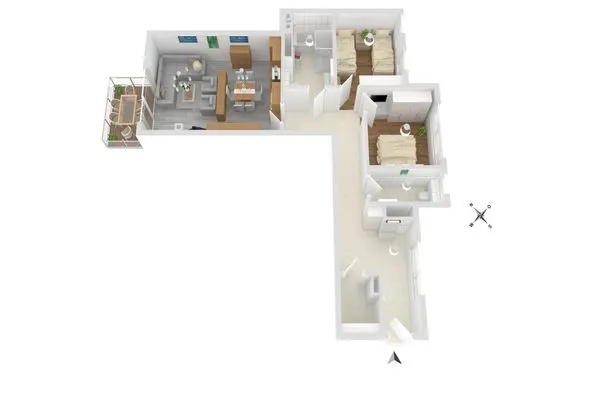 Ferienwohnung Hafenidylle Hafenresidenz Waren (Müritz) - Grundriss  Hafenidylle