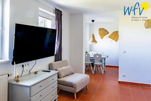 Schlafzimmer Ferienhaus am Gutspark Dranske Ferienwohnung Sonnenhut