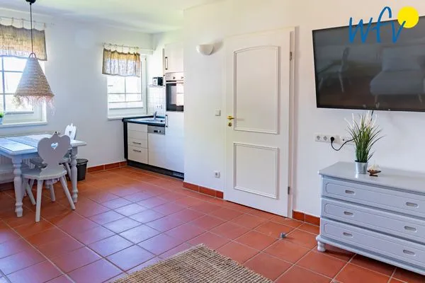 Wohnzimmer Ferienhaus am Gutspark Dranske Ferienwohnung Sonnenrose