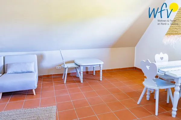 Schlafzimmer Ferienhaus am Gutspark Dranske Ferienwohnung Sonnenrose