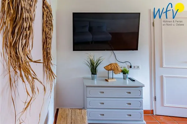 Wohnzimmer Ferienhaus am Gutspark Dranske Ferienwohnung Sonnenmorgen