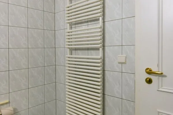 Badezimmer Ferienhaus am Gutspark Dranske Ferienwohnung Sonnenschein