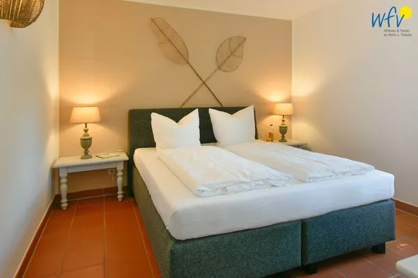 Schlafzimmer Ferienhaus am Gutspark Dranske Ferienwohnung Sonnenmeer