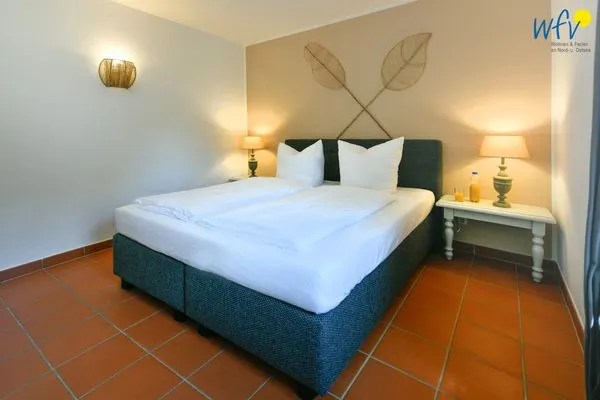 Schlafzimmer Ferienhaus am Gutspark Dranske Ferienwohnung Sonnenmeer