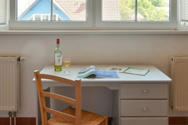 Schlafzimmer Ferienhaus am Gutspark Dranske Ferienwohnung Sonnenliebe