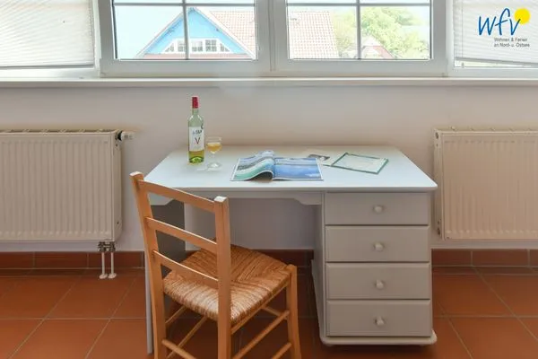Schlafzimmer Ferienhaus am Gutspark Dranske Ferienwohnung Sonnenliebe