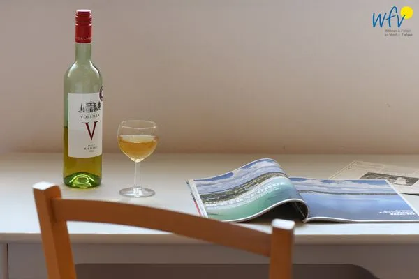 Schlafzimmer Ferienhaus am Gutspark Dranske Ferienwohnung Sonnenliebe