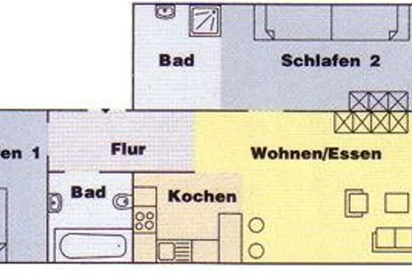 Grundriss Kaiserhof Ferienwohnung 206