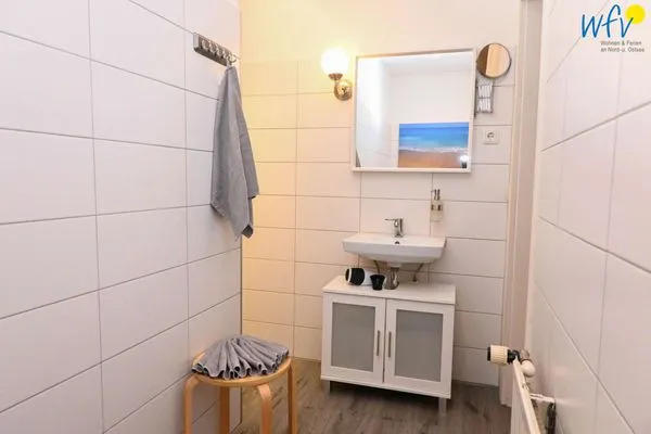 Badezimmer Villa Sanssouci Ferienwohnung Bernstein